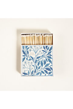 Zsa Zsa Zsu Blue Floral Ahşap Kibrit Hediyelik Eşya 11x11x3 Cm Renkli