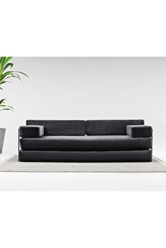 Gaga Mobilya (90x200cm) Aktivite koltuğu Kanepe Koltuk Yataklı Kanepe Üçlü Koltuk Üçlü Kanepe (antrasit)