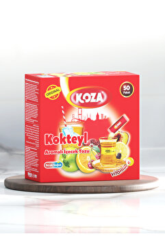Koza C Vitamini Kokteyl Aromalı Pratik Lezzet Meyveli Tek İçimlik Premium İçecek Tozu 50 Stick