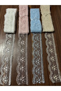 Butik İmza tekstil Meksika desen piyasa dantel uygun Güpür 9 metre top Fransız dantel