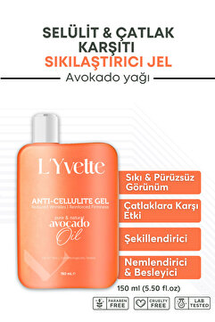 L'Yvette Selülit Ve Çatlak Karşıtı Sıkılaştırıcı Arındırıcı Nemlendirici Avokado Yağı Içeren Jel