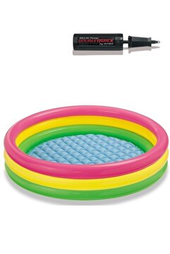 Intex Şişme Tabanlı 3 Boğumlu Sunset Havuz ve Pompa 114x25 cm 57412.
