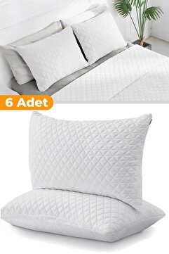 Serstil 6 Adet - Kapitone Fermuarlı Yastık Alezi 50x70 Cm