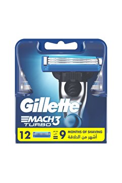 Gillette Mach3 Turbo Yedek Erkek Tıraş Bıçağı 12'li 7702018611225