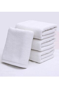 S&R 4 Adet 50x90 Cm Beyaz Otel Havlusu 250 gram El-yüz-baş Havlusu Hotel Collection