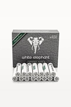 White Elephant 40 lı 9 mm.Lületaşı Pipo Filtre Filitresi kb65-40
