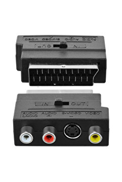 ELEKTROMER Switch'li (Giriş/Çıkış) Scart Adaptör