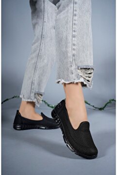 Riccon Kadın Siyah Ortopedik Sneaker 0012801
