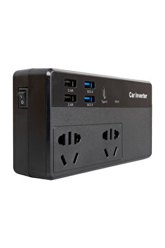 Powermaster Cz02 200watt 12-24v 220volt 4xusb Type-c Girişli Inverter