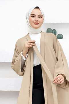 CNG MODA Kuşaklı Aerobin Geniş Kollu Oversize Kimono