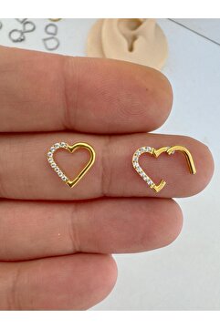 Arescollection g23 Titanium (titanyum) zirkon taşlı 1 adet daith septum uyumlu halka piercing