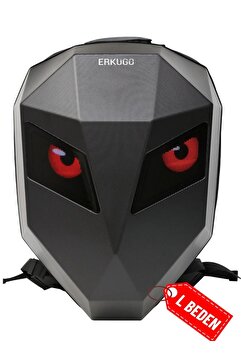 ERKUGO Led Gözlü (LARGE) Motor Sırt Çantası, Ledli Sırt Çantası, Telefon Kontrol Kask Taşıma Çantası