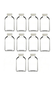Genel Markalar Wellline 10 Adet Cam Kavanoz Oda Kokusu Şişesi Küçük Vazo Kapaklı 10x50ml