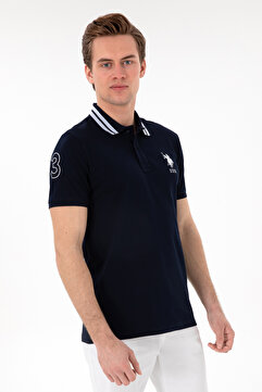 U.S. Polo Assn. Erkek Slim Fit Polo Yaka Lacivert Basic Tişört 50298010-VR033