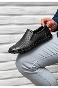 D&M DANİ&MARCA Erkek Hakiki Deri Ayakkabı, Günlük Ayakkabı, Yazlık Ayakkabı , Loafer Ayakkabı,siyah Cilt