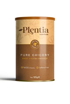Plentia Superfoods Sade Hindiba Kahvesi-50 Kullanım-Kafeinsiz-Yüksek Lif-%100 Hindiba-Pure Chicory