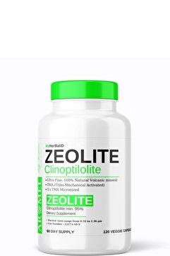 Aromel Zeolit Tozu Kapsül | 120 Adet | 1 Mikron Ultra Fine | TMA Zeolit (Tribo-Mechanical Activated)