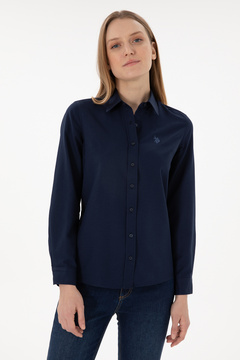 U.S. Polo Assn. Kadın Lacivert Uzun Kollu Basic Gömlek 50297002-VR033