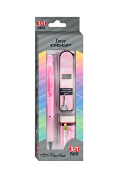 Serve Deep 3 Lü Okul Seti Pembe