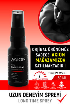 AXION Uzun Deneyim Premium Sprey Long Time Spray Cilt Bakım Spreyi 30 ml Erkekler Için Daha Uzun Etki
