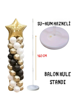 Balon marketi Balon KuleSİ Standı –- Kum & Su Hazneli Dayanıklı Model