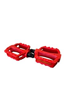 SARİSSA BİSİKLET Pedal MX-P620 BMX Reflektörlü Bisiklet Pedalı Plastik Dış Yüzey Kırmızı Çocuk Bisiklet Pedal