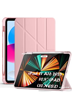 m.tk moveteck İpad 11 (A16) 2025 10. Nesil 10.9 Uyumlu Kılıf Yumuşak Kalem Bölmeli Akıllı Uyku Modlu A3354 A3355