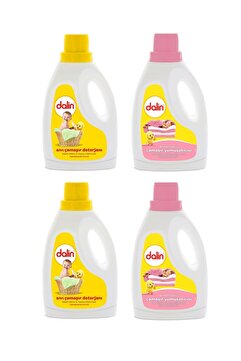 Dalin Sıvı Çamaşır Deterjanı 1500 ml x2 Adet Bahar Ninnisi Yumuşatıcı 1500 ml x2 Adet