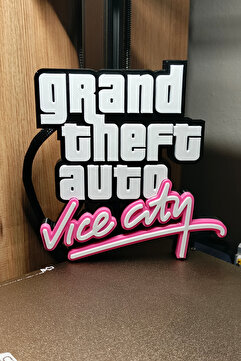 The Pieta Gta Vice City - Grand Theft Auto Logo Sembol Figür | Retro Stil Premium Oyun Figürü