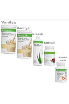 Herbalife 1 aylık set 2 VANILYALI SHAKE ALOE ÇAY THERMO
