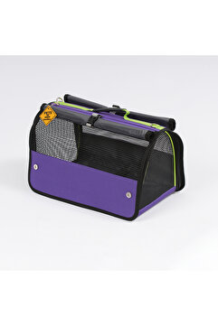 BRAVE PAWS Perdeli Flybag Plastik Dayanıklı Fileli Kedi Ve Köpek Taşıma Çantası Havayolu Çantası Yıkanabilir