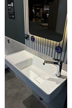 TURKUAZ Cerastyle Sharp Etajer Uyumlu Lavabo Damlalıklı 80*35 Cm
