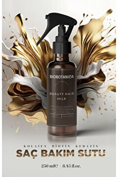 Biobotanica Keratin Kolajen Biotin Saç Bakım Sütü Hızlı Uzama Desteği Durulanmayan 250 ml