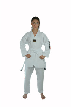 HAŞADO Haşado Taekwondo Beyaz Yaka Elbise - Yeni Başlayan - Acemi Elbise ( Dobok )