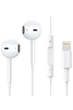 KTR TECH iPhone 7/8/8Plus/X/Xr/Xs/XsMax/11/12/13/14 Pro Max Uyumlu Mikrofonlu Beyaz