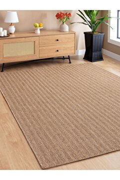 SARAZ HALI Srz-0503 Jüt Tabanlı Hasır Dokuma Örme Bohem Antialerjik Halı Kilim Balık Sırtı
