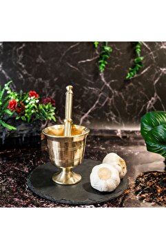 DMT COPPER HOME Dmt Gaziantep Bakır Pirinç Döküm Havan Eli Kalınlık:0,6mm Ağız Genişli 6,5cm Ağırlık:0,900gr