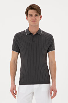 U.S. Polo Assn. Erkek Slim Fit Bisiklet Yaka Antrasit Tişört 50306481-VR006