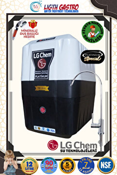 light gastro Platinum Ücretsiz Montaj 12 Litre 7 Filitre 14 Aşama Su Arıtma Cihazı Duş Başlığı Hediyeli