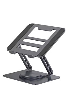 Raiden 360'Dönen Çelik Laptop Yükseltici Standı Ayarlanabilir Macbook Notebook Altlık Metal Dizüstü Tutucu