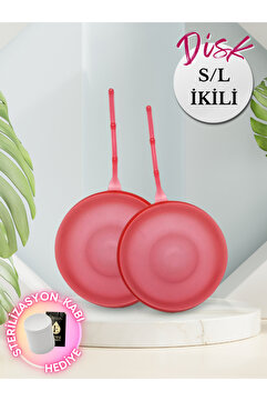 Silicone Era Adet Diski-s/l Ikili Paket (2 PCS)-sterilizasyon Kabı Hediyeli-(MENSTRUAL DİSC, MENSTRÜEL DİSK)