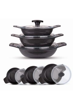 ThermoAD | Pyro Serisi | 6 Parça | Güveç Sahan Set | Gri