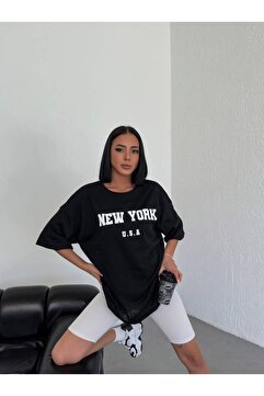 Renaissance Kadın Baskılı Oversize T-shirt