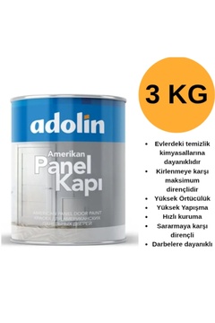ADOLİN Amerikan Panel Kapı Boyası Beyaz 3 Kg (AMERİKAN KAPILARDA YÜKSEK ÖRTÜCÜLÜK)