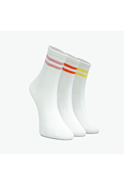 Buluş Organic 3'lü Kız Çocuk Tenis Çorabı
