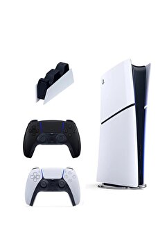 Sony Playstation 5 Slim Digital 1TB İthalatçı Garantili + 2. Siyah Dualsense + Şarj İstasyonu Uyumlu