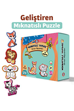 Çocuk Akademi Mıknatıs Özellikli Eğlenceli Puzzle Orman Hayvanları