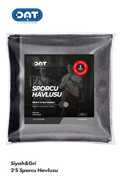 DAT35 2’li Gym Fitness Sporcu Havlu Seti 48x90 cm Hızlı Kuruyan Mikrofiber