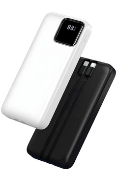 QAP 20.000 Mah Powerbank Gerçek Kapasiteli 22.5 Watt Süper Hızlı Dijital Göstergeli Kendinden Kablolu