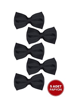 Tudors 5'li Paket Siyah Erkek Papyon